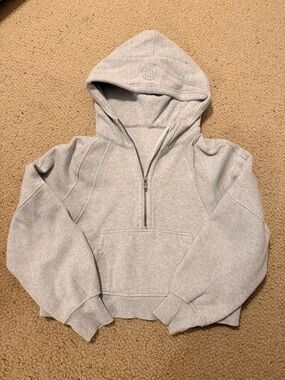 lululemon athletica Light Gray Half-Zip Hoodie